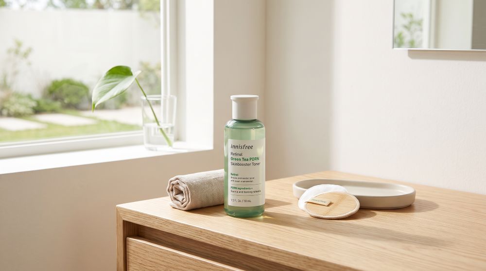 Innisfree Retinol Green Tea Pdrn Skin booster Toner 170ml - Image 3