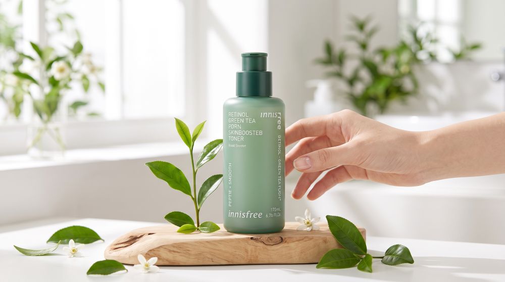 Innisfree Retinol Green Tea Pdrn Skin booster Toner 170ml - Image 4
