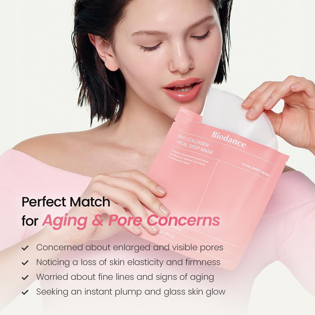 Biodance Bio Collagen-Real Deep Mask 1Box (34g*4ea) - Image 5