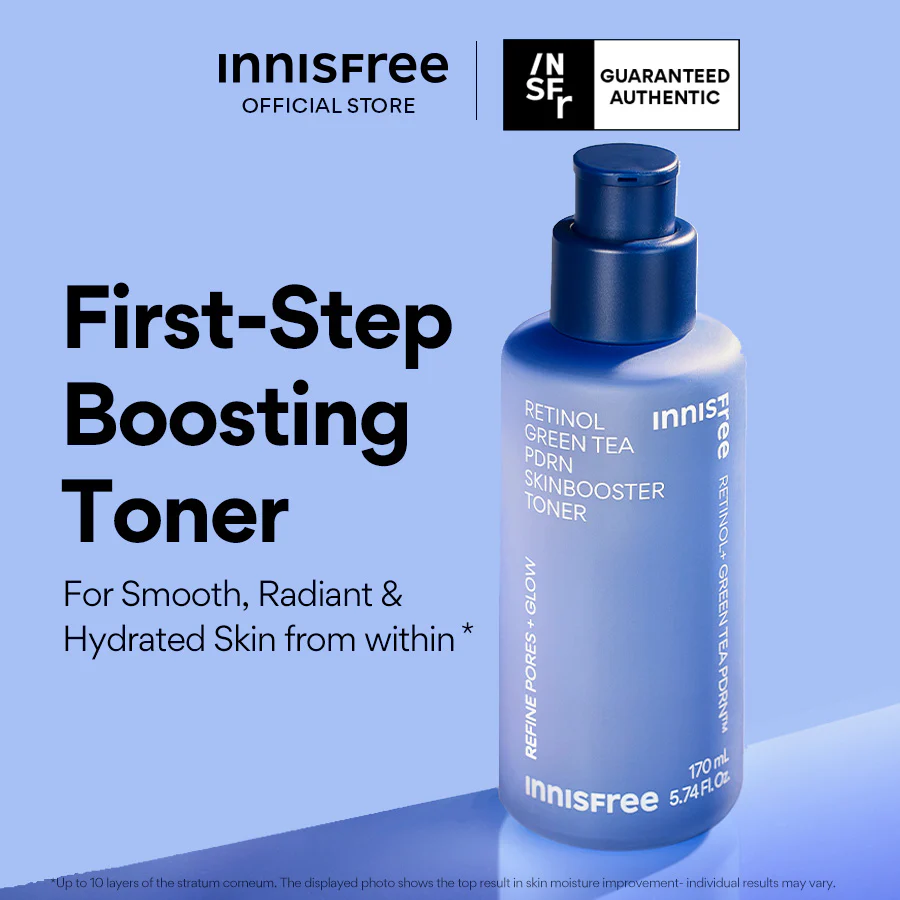 Innisfree Retinol Green Tea Pdrn Skin booster Toner 170ml - Image 2